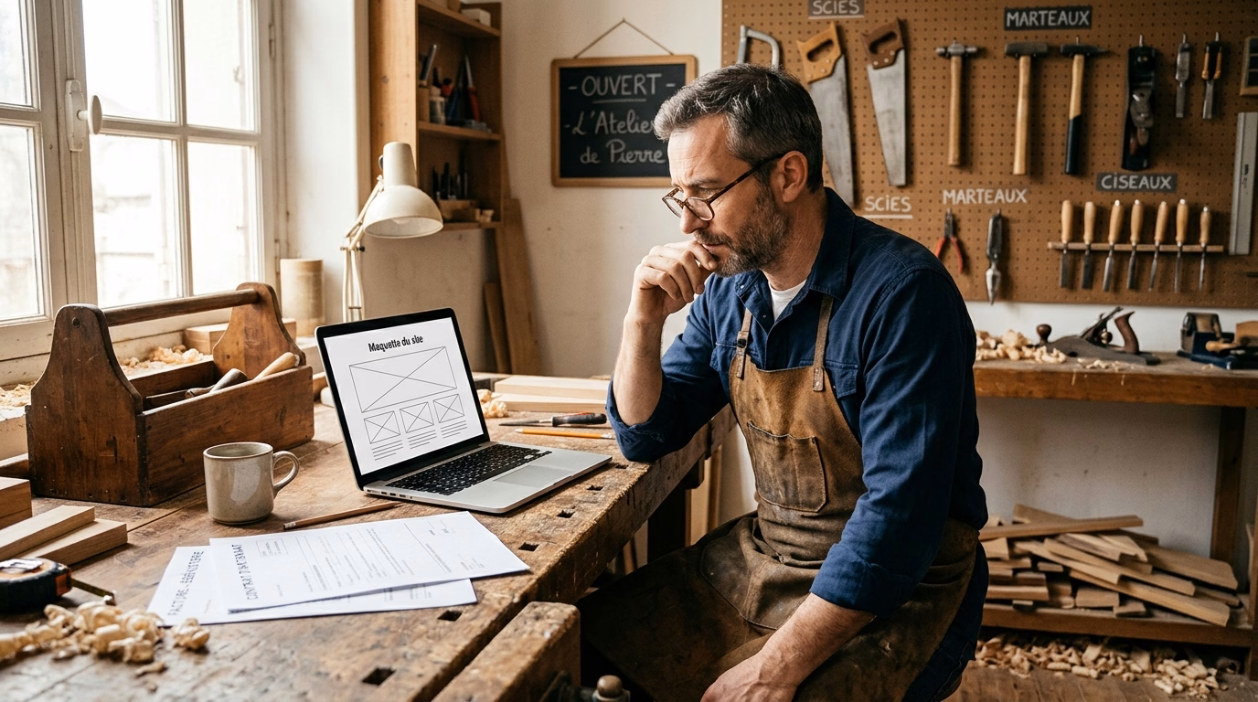 Erreurs creation site internet artisan : 7 pieges 2026
