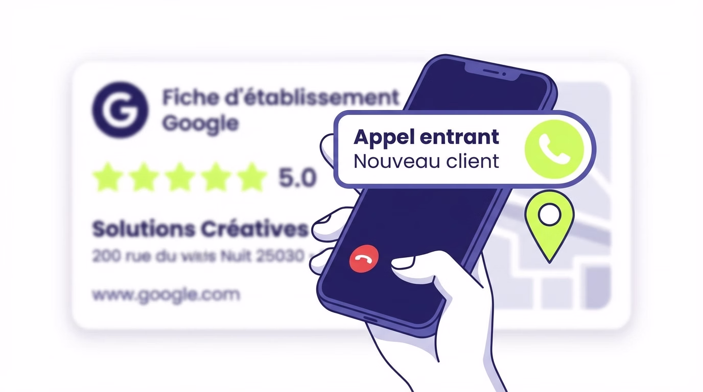 Illustration d'un appel client généré par le SEO local