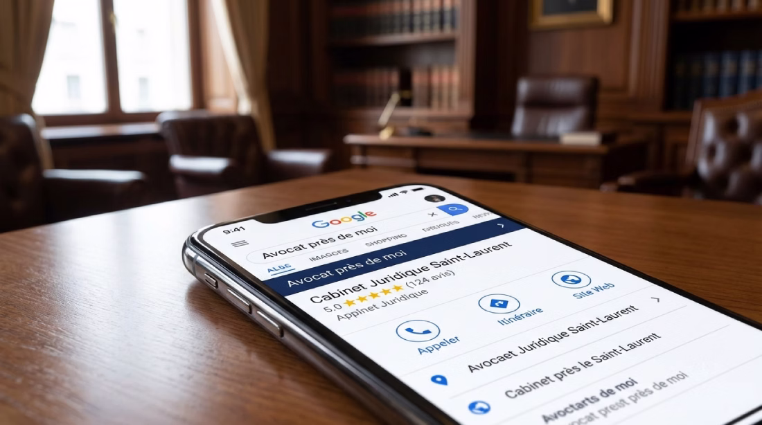Site web professionnel moderne affiché sur ordinateur et mobile